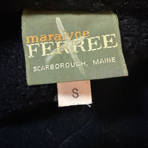 Maralyce Ferree Scarborough, Maine black button-down textured coat size small - Picture 8 of 10